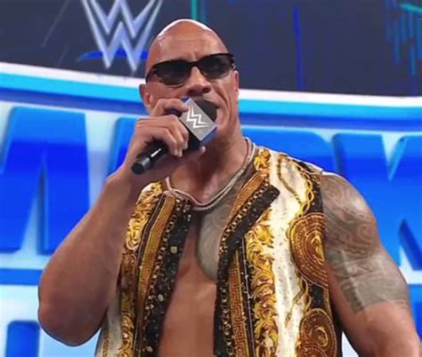 hollywood versace rock version|Fans Buzzing Over The Rock’s Bold Versace Look on SmackDown.